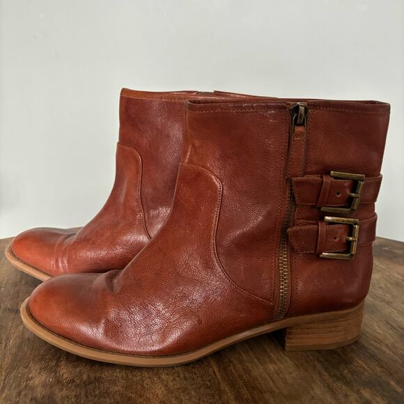Nine West Leather Buckle Ankle Bootie - Picture 1 of 7